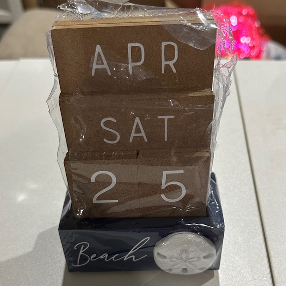 Source Unknown | Accents | Sand And Navy Beach Theme Perpetual Calendar ...